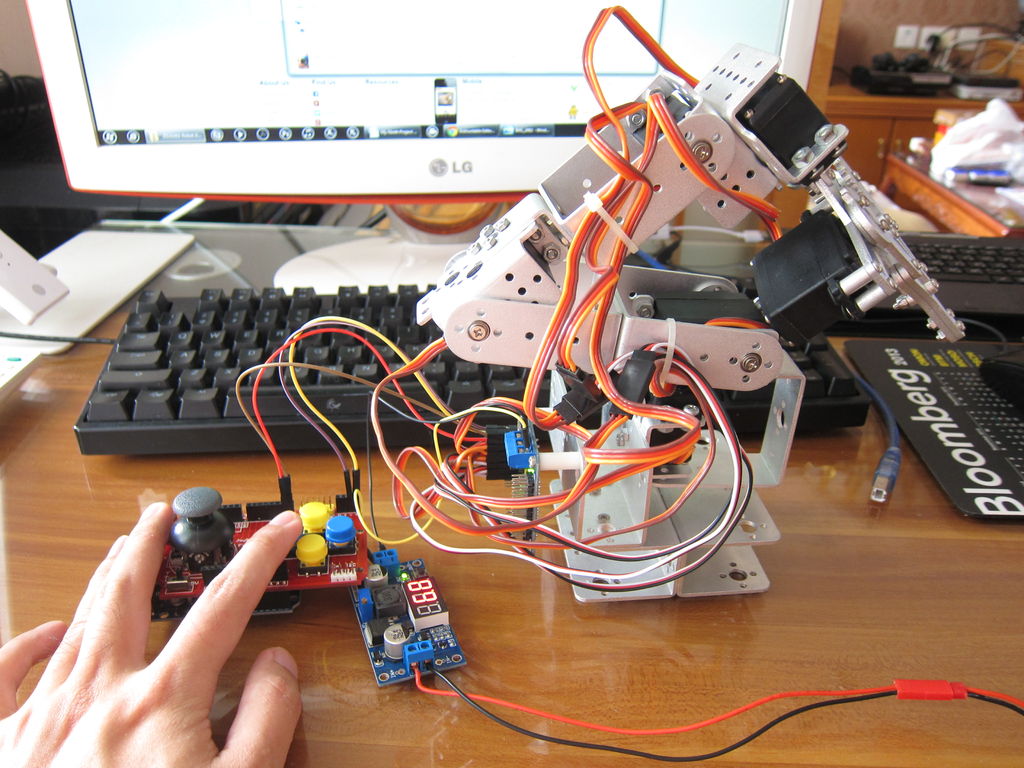How To Make Robotic Arm Using Arduino Uno Robot Arm Arduino Arduino Images