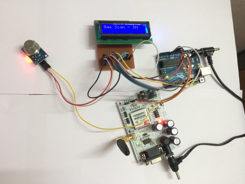 Arduino Gas Leak Detector GSM SMS Alert & Sound Alarm
