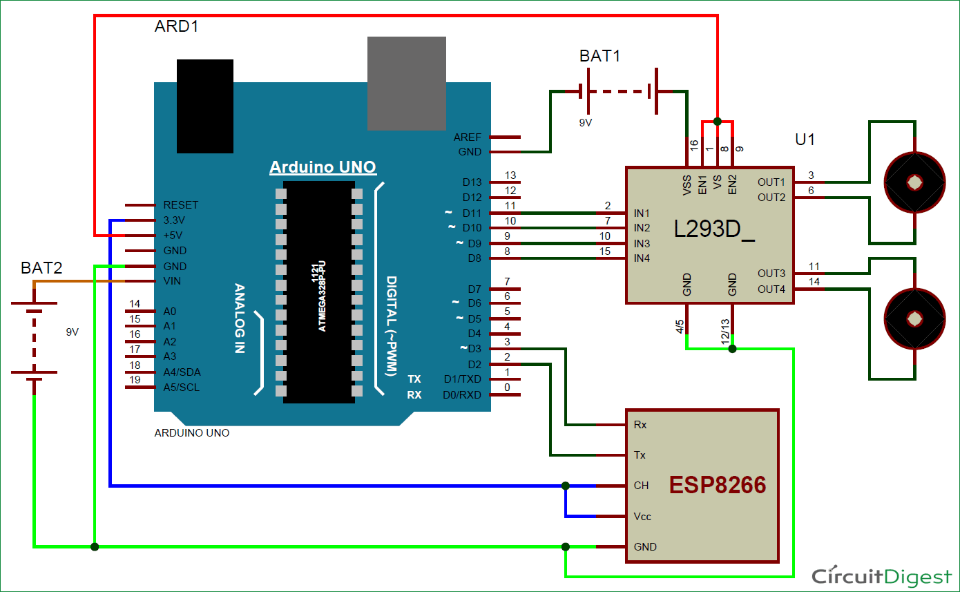 Simple Robot Schematic Diagram - Circuit Diagram