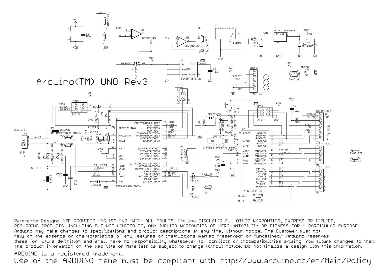 Schematic of arduino uno duino