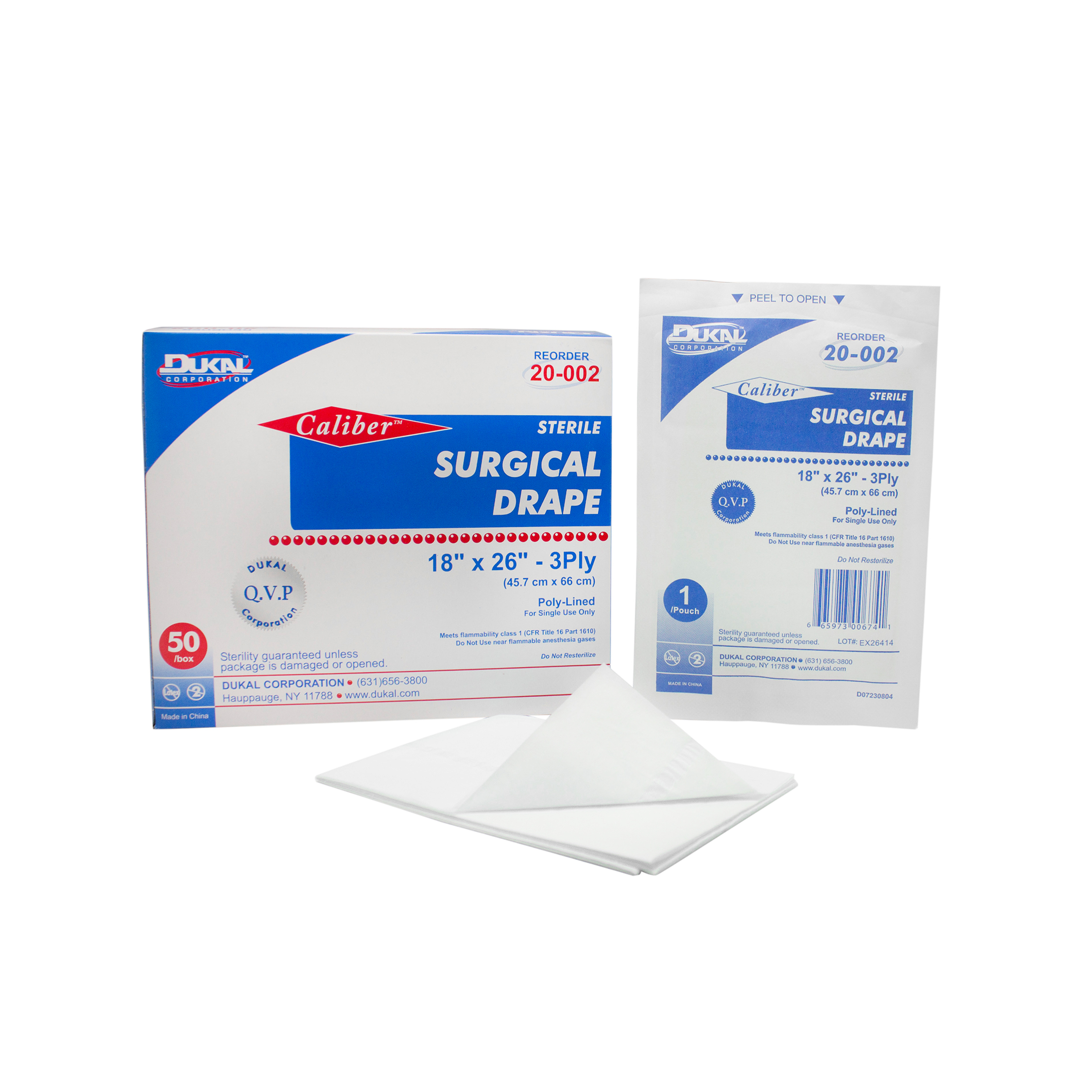 Sterile Surgical Drapes 18" x 26"