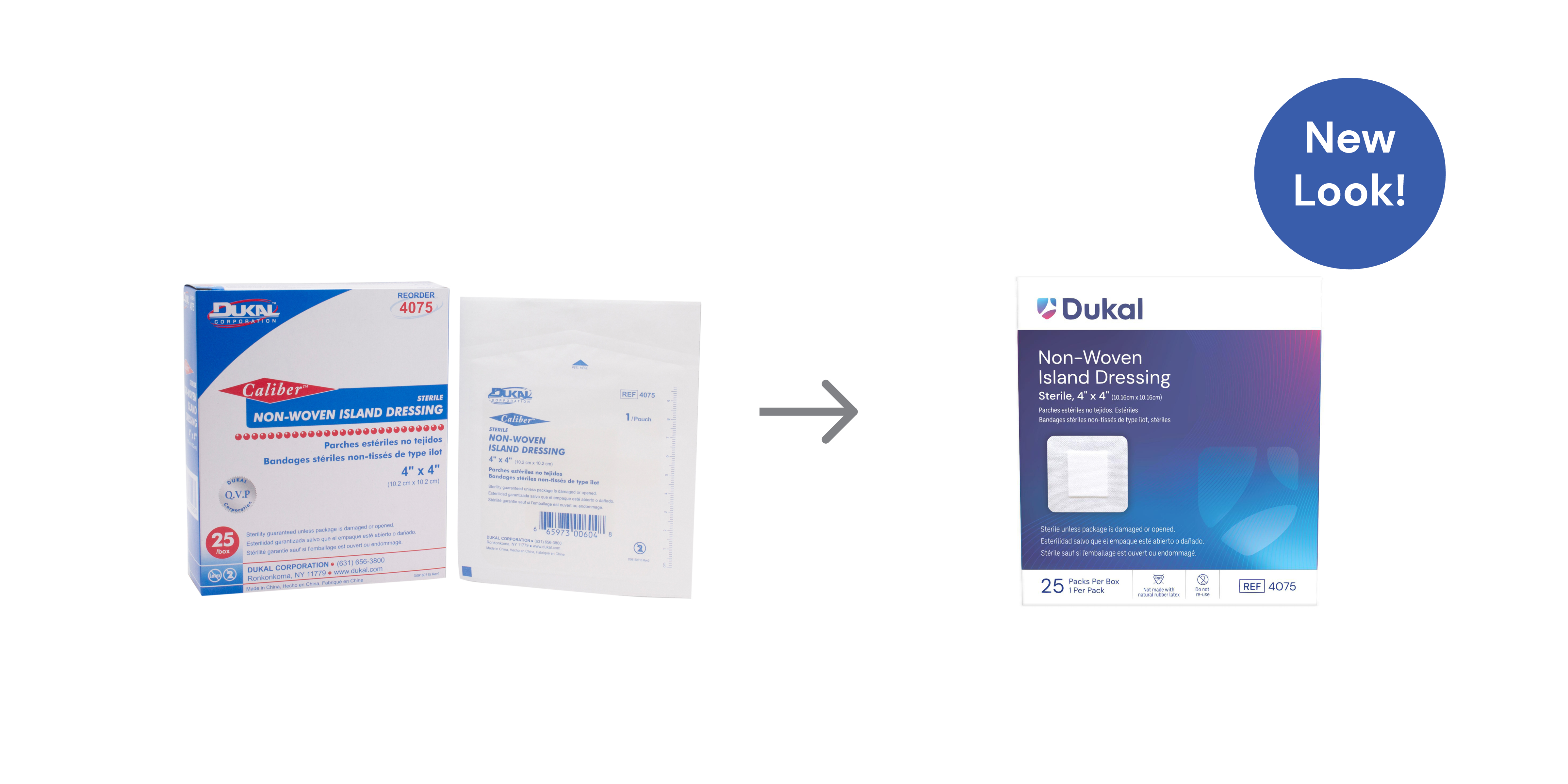 Sterile NonWoven Island Dressing, 4" x 4"