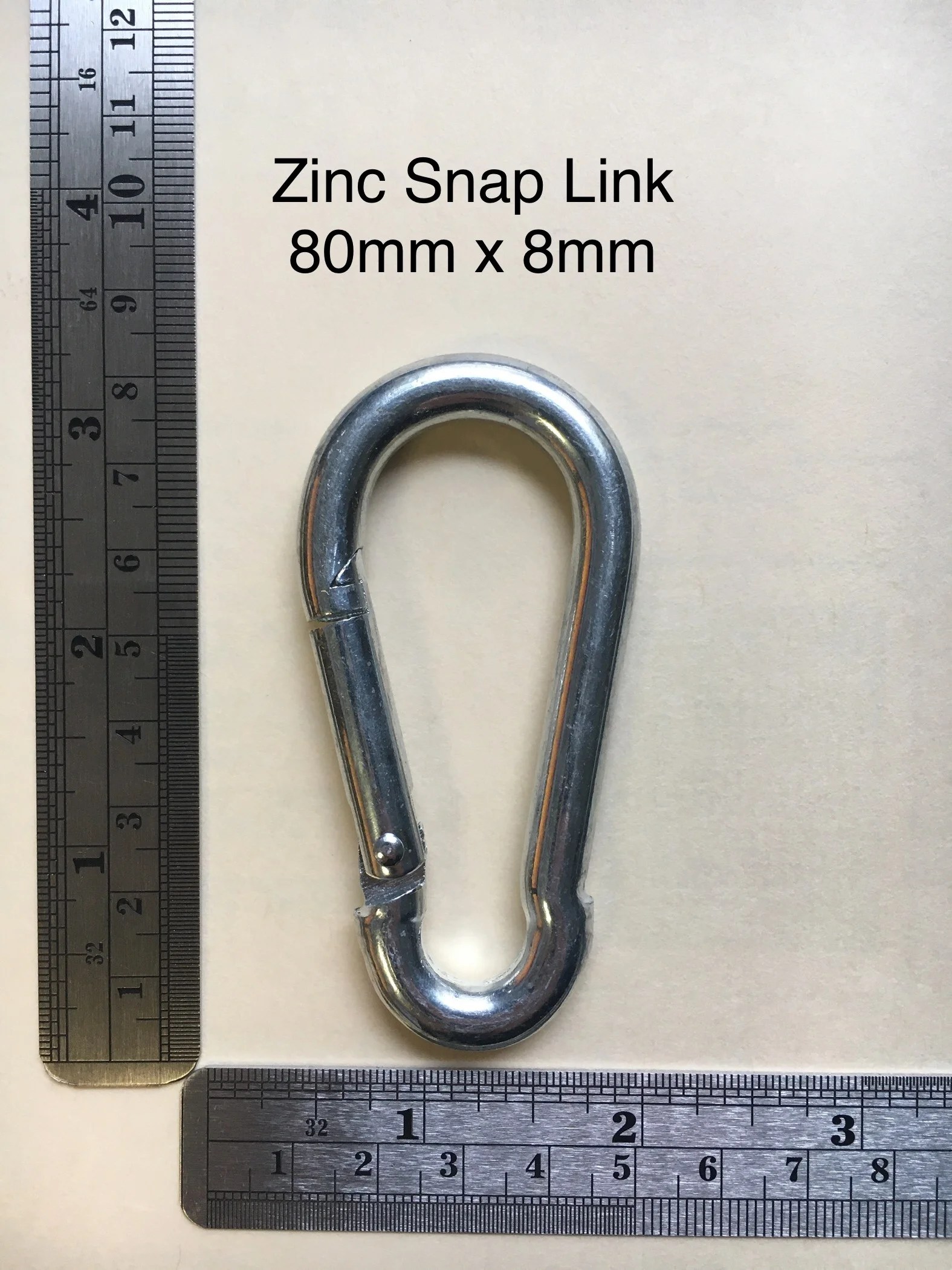 Zinc Snap Link [80mm x 8mm] Duluth Sport Nets