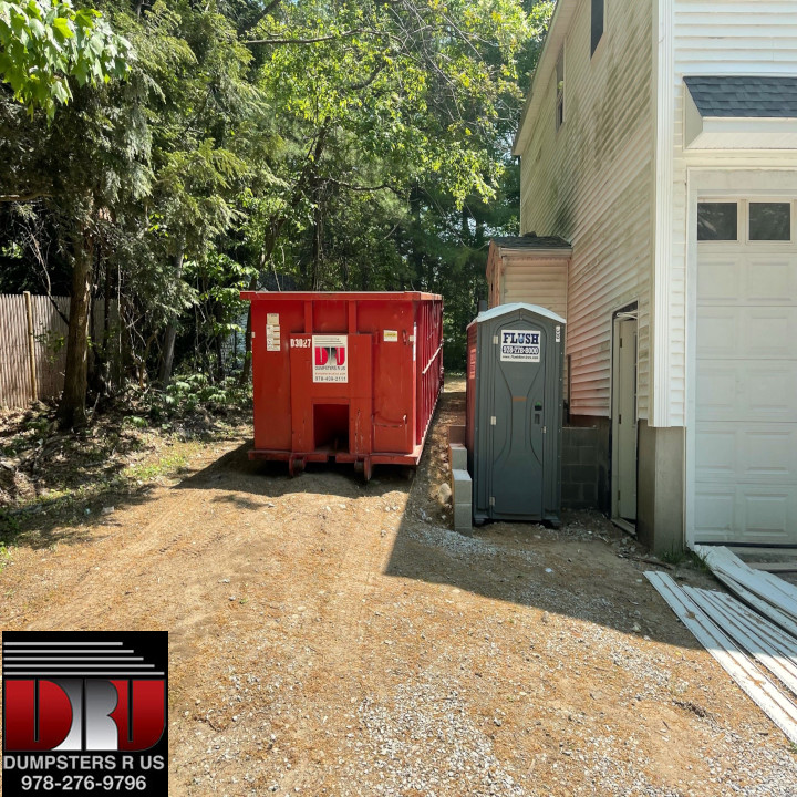 30 yard dumpster rental for a Kitchen Renovation in Billerica, MA. Dumpsters R Us, Inc