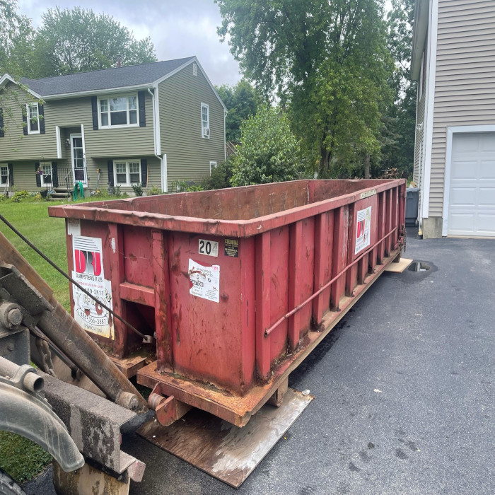20 yard dumpster rental in Methuen MA for house clean out. Dumpsters