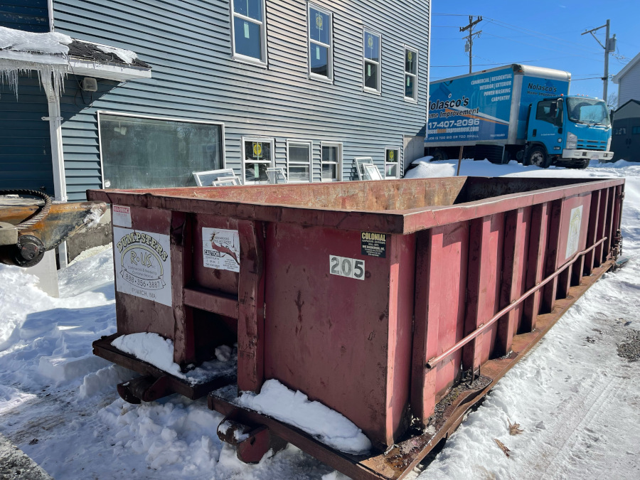 20 yard dumpster rental swap for a construction project in North