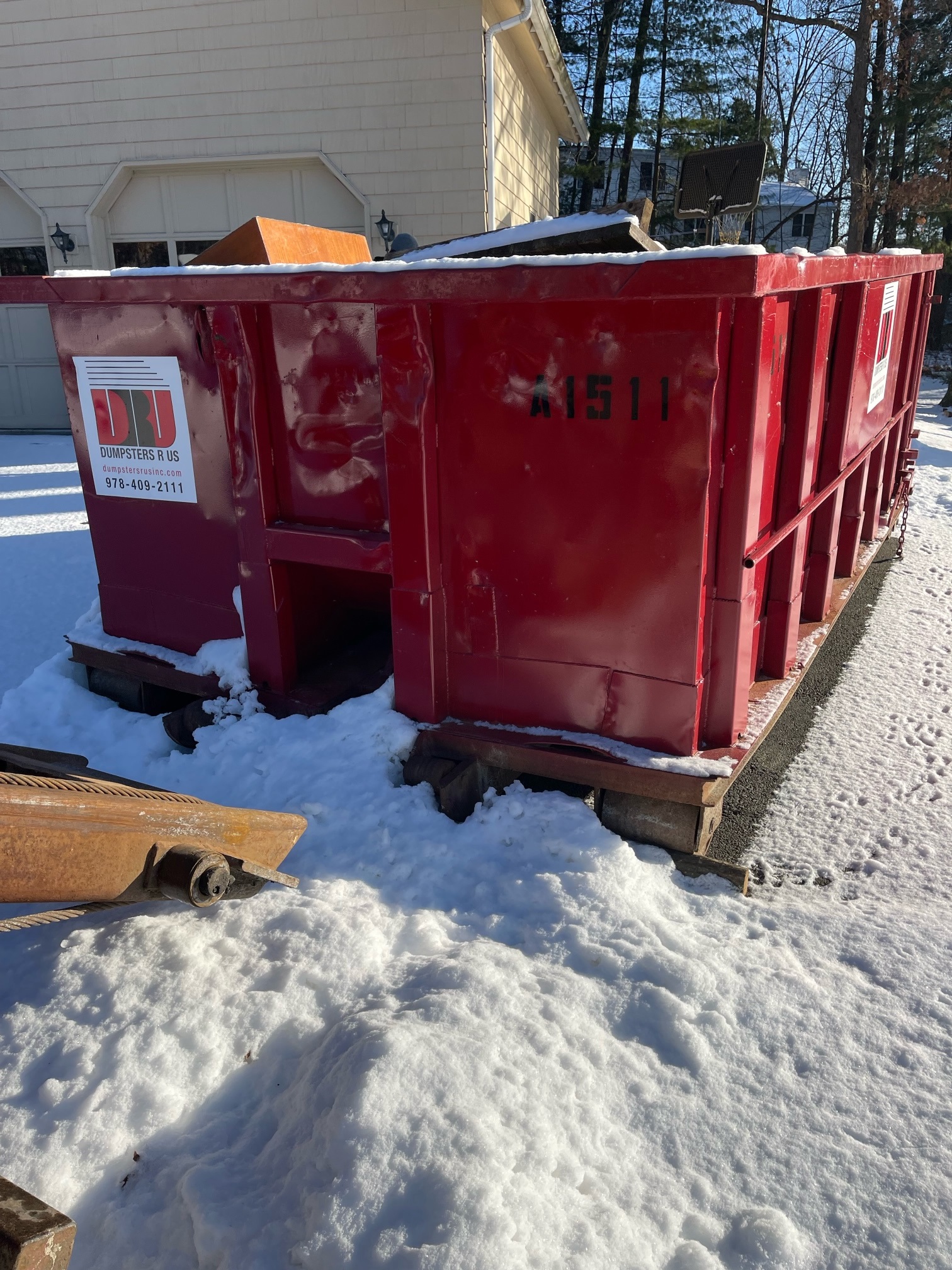 15 yard dumpster rental in Beverly, MA for a kitchen renovation project