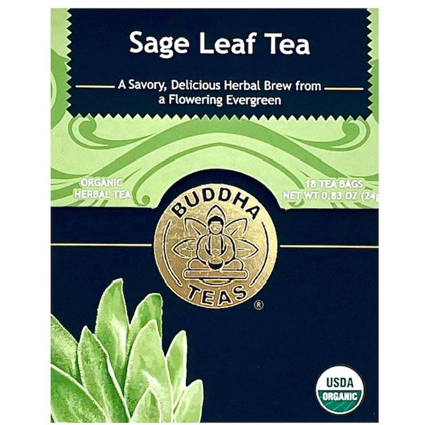 Buddha Organic Sage Leaf Tea Duncans Mills Tea Shop