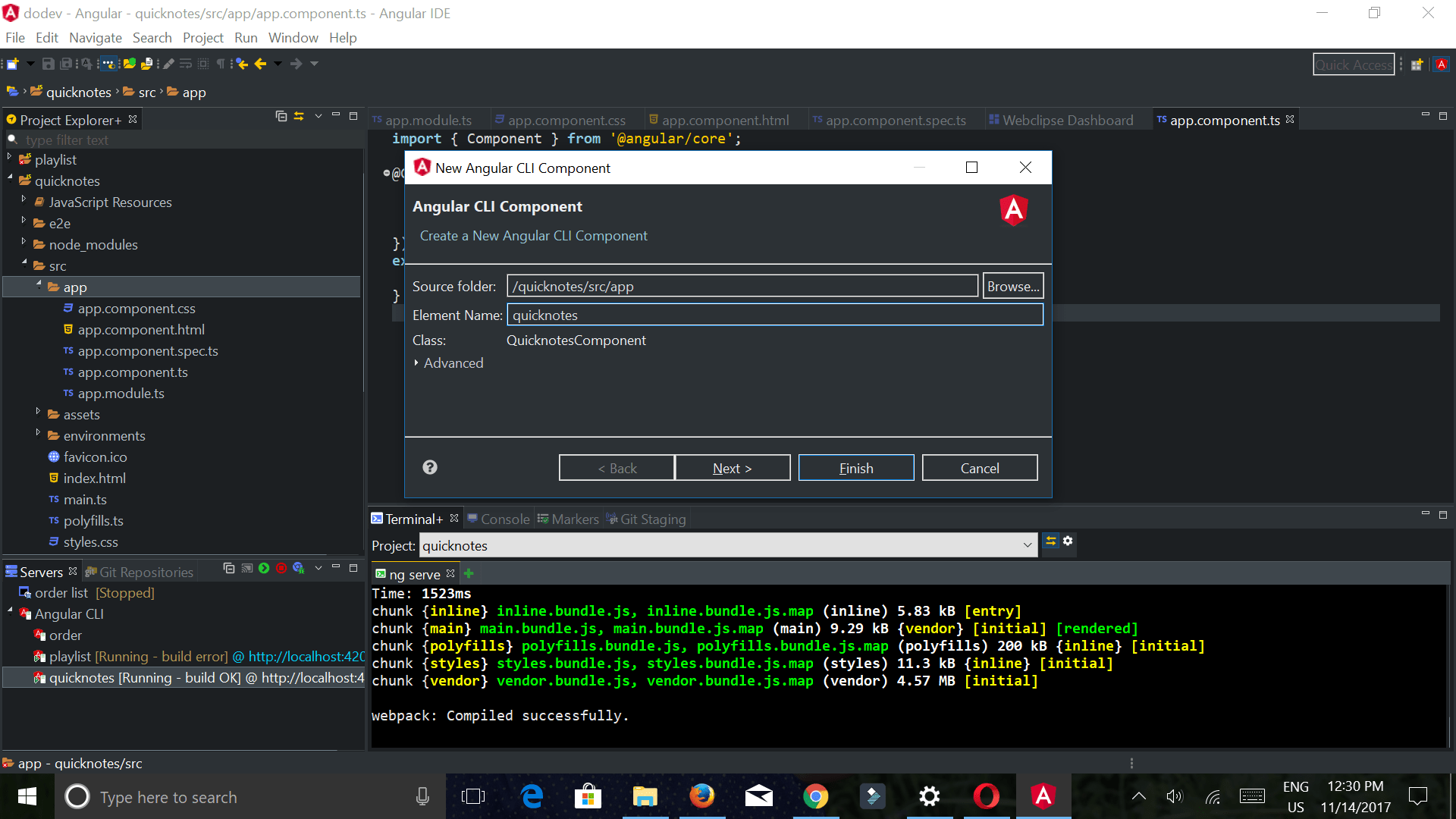 Create a Note Taking App using Angular Dunebook