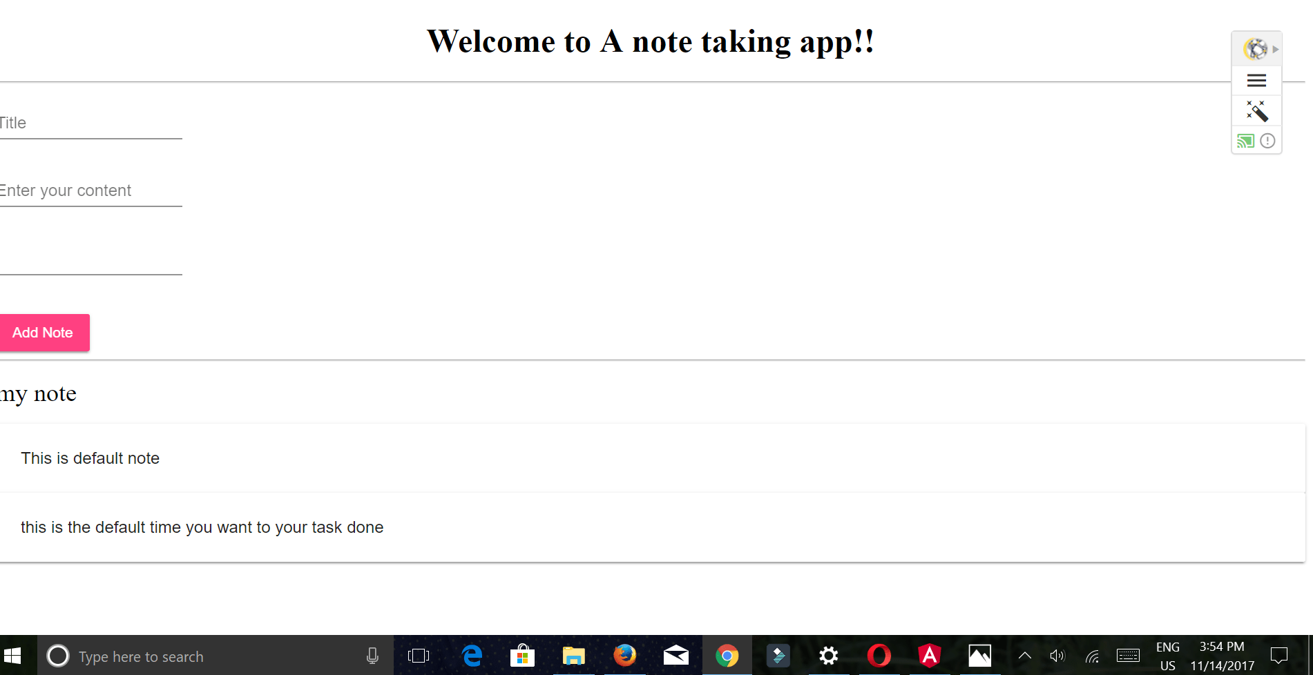 Create a Note Taking App using Angular Dunebook