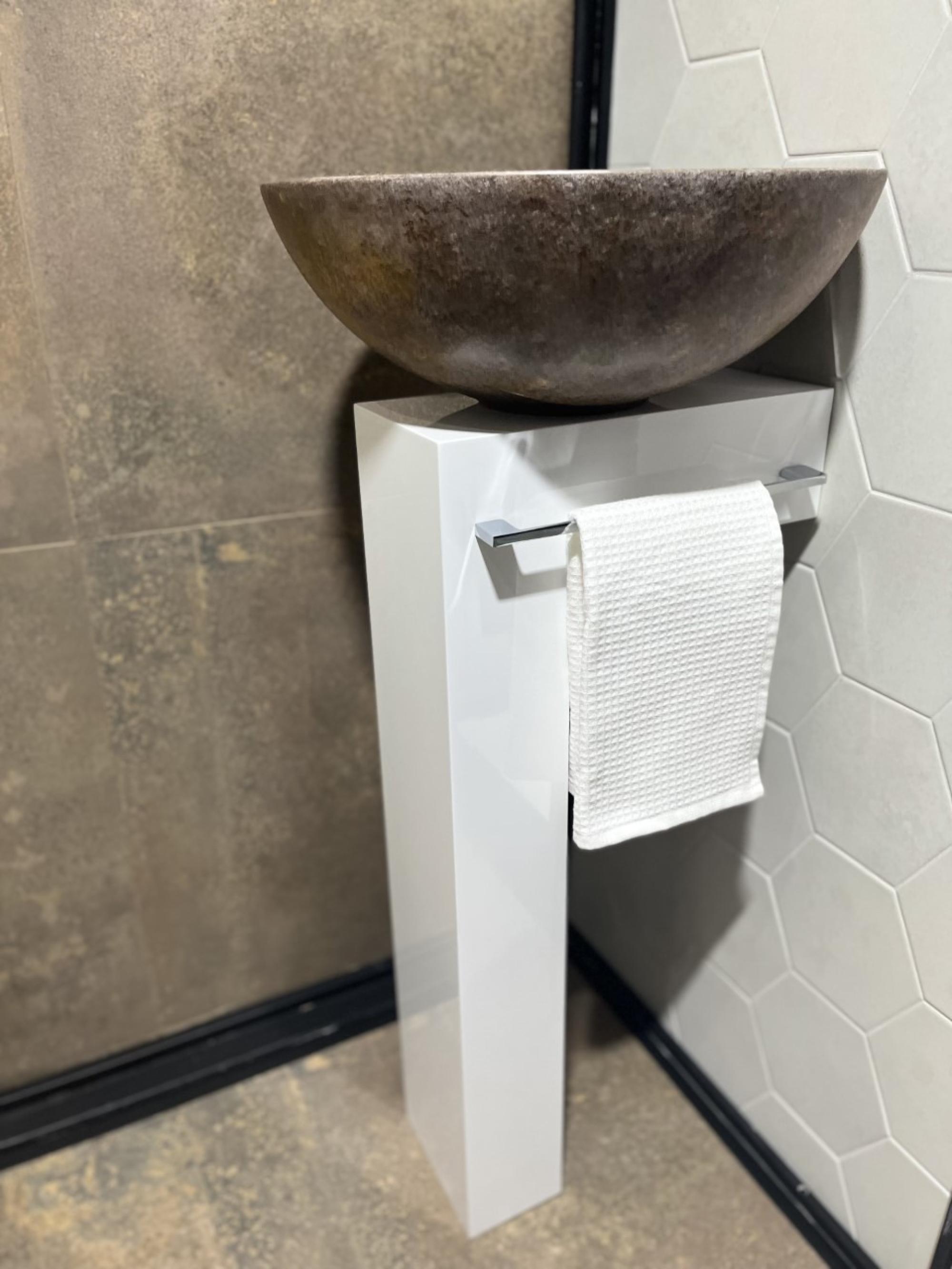 Basin countertop PEDESTAL WHITE 75X33X15 DUNE