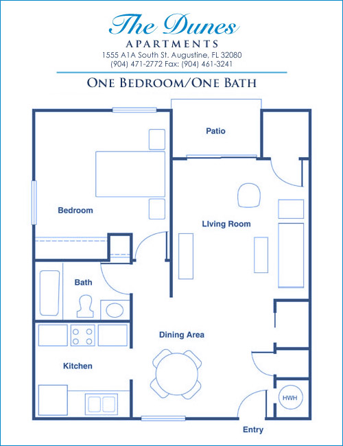 One Bedroom Apartments The Dunes Apartments St. Augustine Florida
