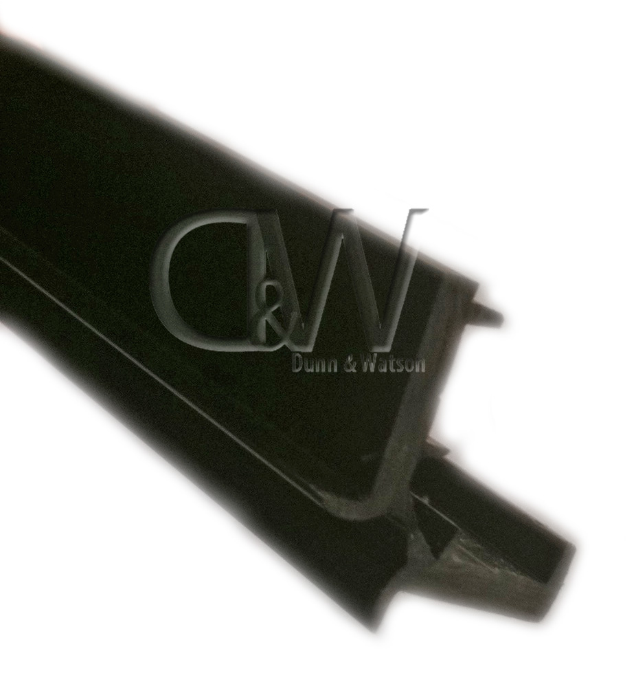 PVC Door Hinge Centaflex, Black Plastic in 1000mm length. Water and