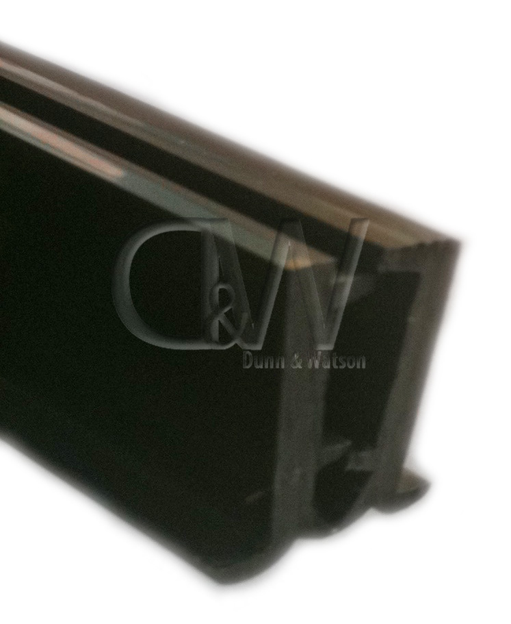 PVC Door Hinge Centaflex, Black Plastic in 1000mm length. Water and