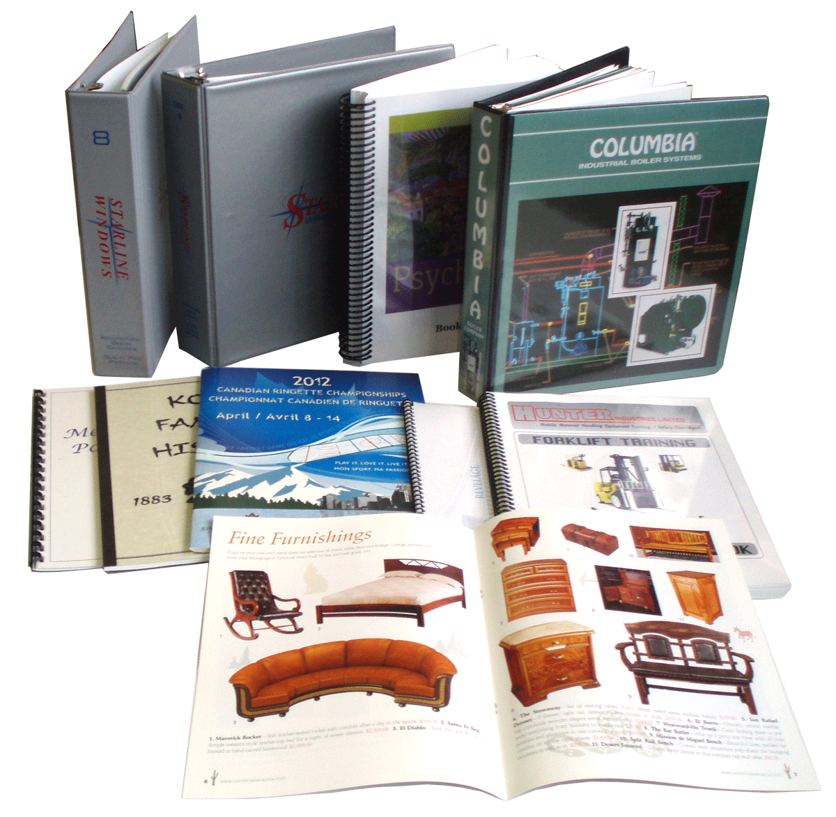 Bookbinding in Langley BC Duolynx Design & Print coil cerlox binding