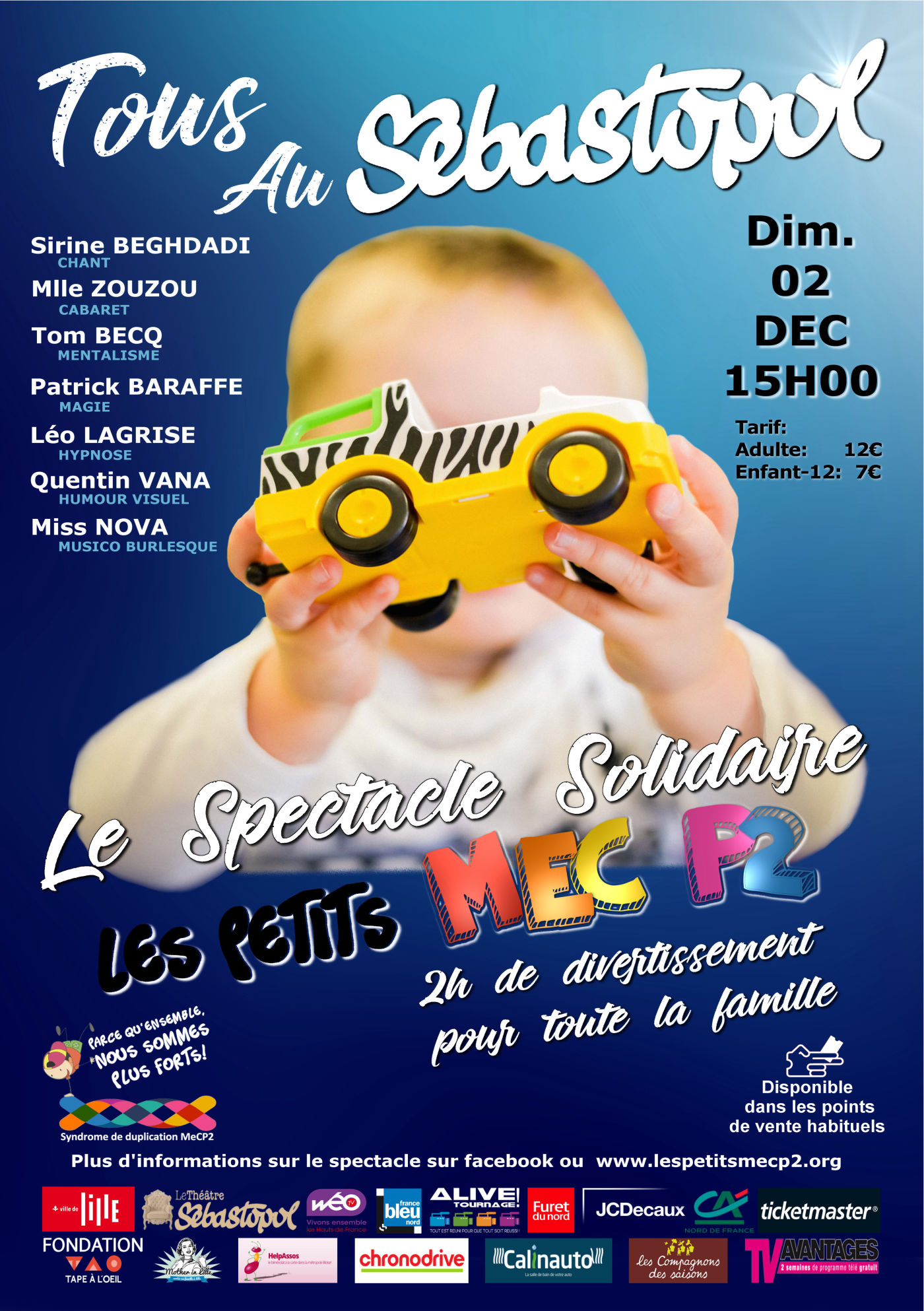 Spectacle solidaire “Tous au Sébastopol” DupMECP2