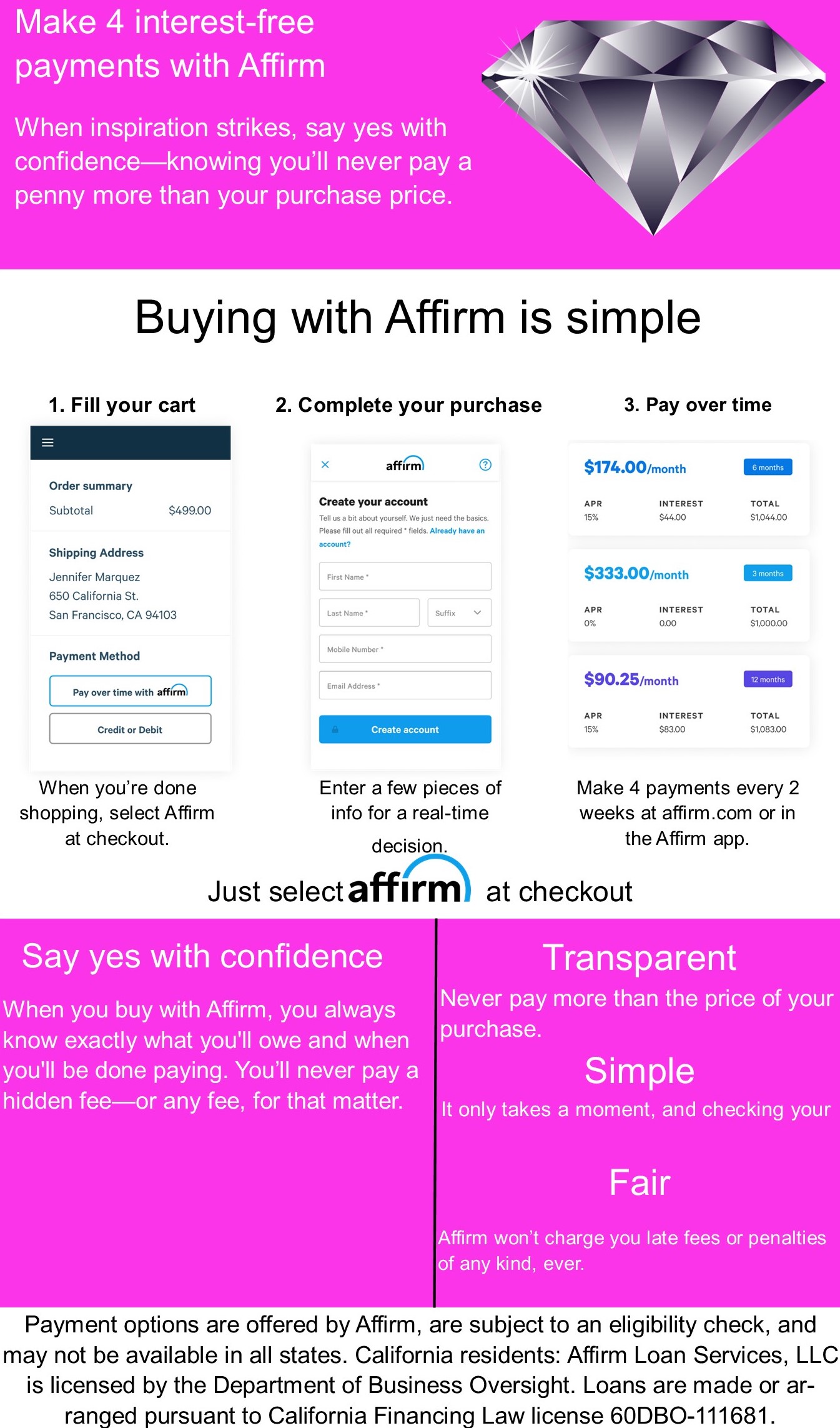 What happens if I pay off Affirm early? Leia aqui How does Affirm work