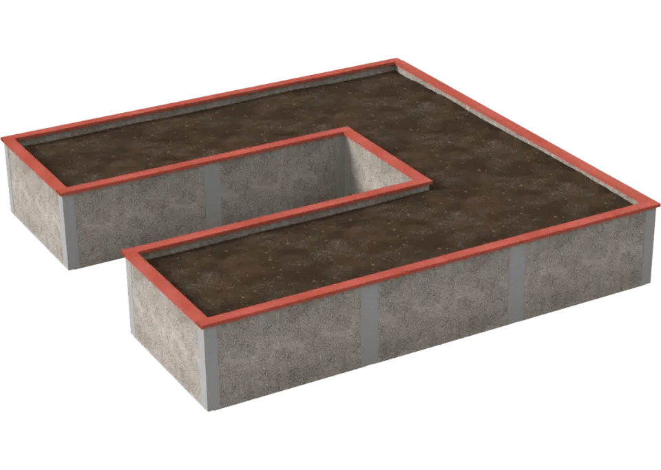 12'x12'x2' UShaped Raised Garden Bed Kit Durable GreenBed