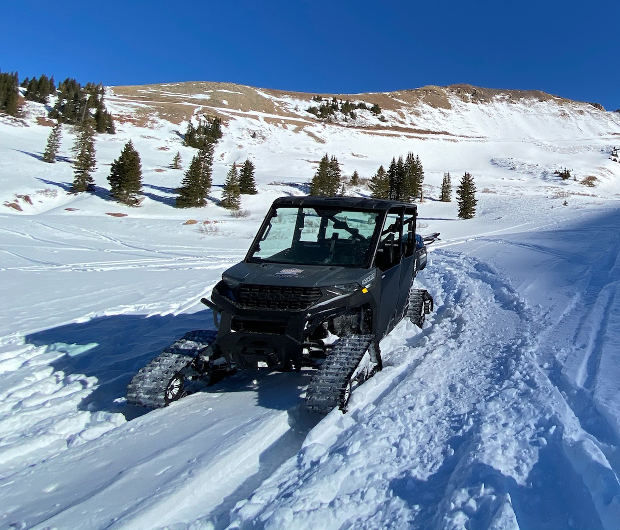 Polaris Ranger with Snow Tracks (6 seater) Durango Adventure Rentals