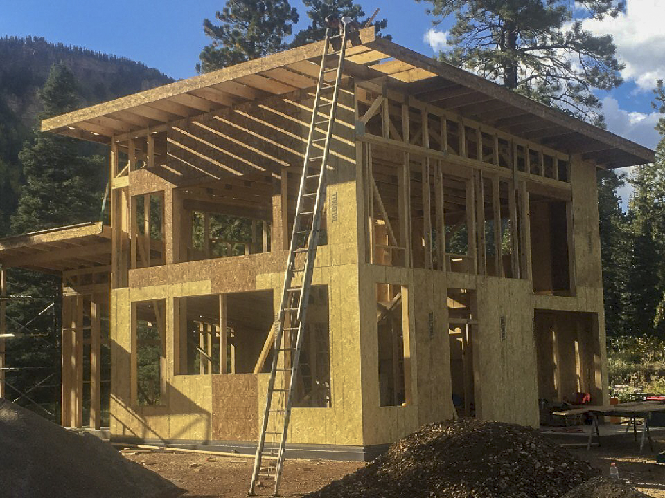 » Electra Ski Cabin Sheeting and Interior Framing