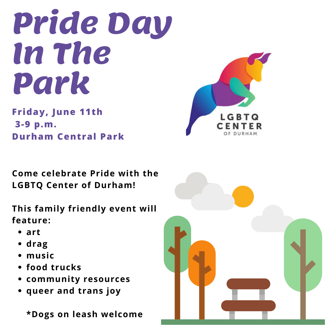 PRIDE Day In The Park POSTPONED Durham Central Park