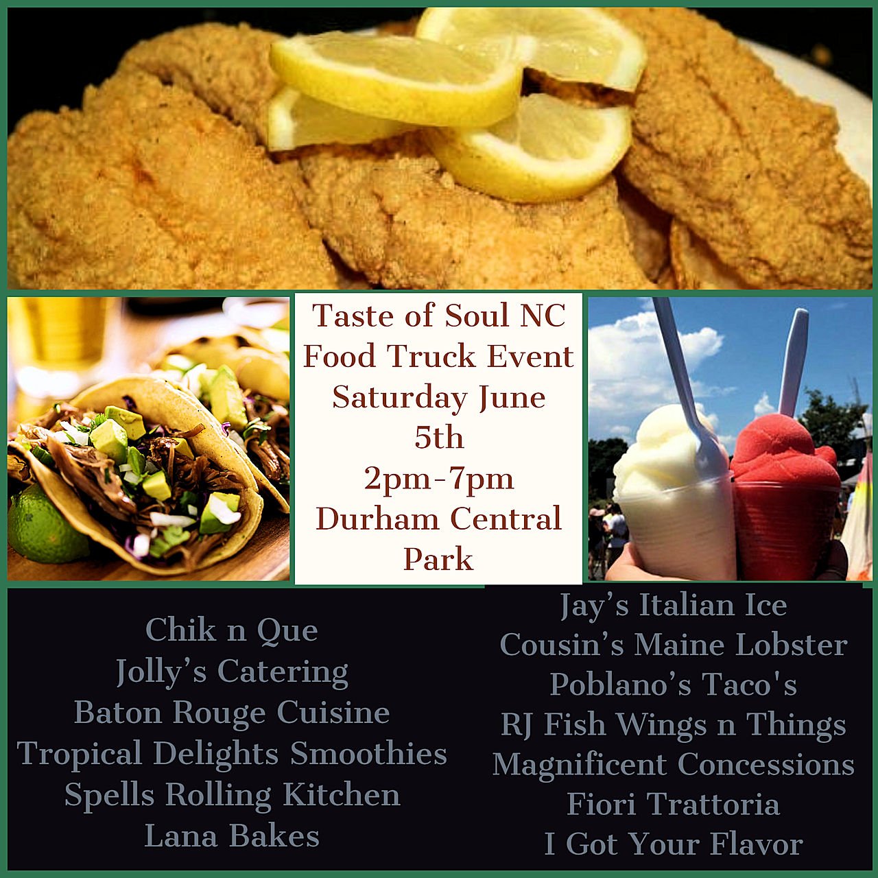Taste of Soul NC Food Truck Event Durham Central Park