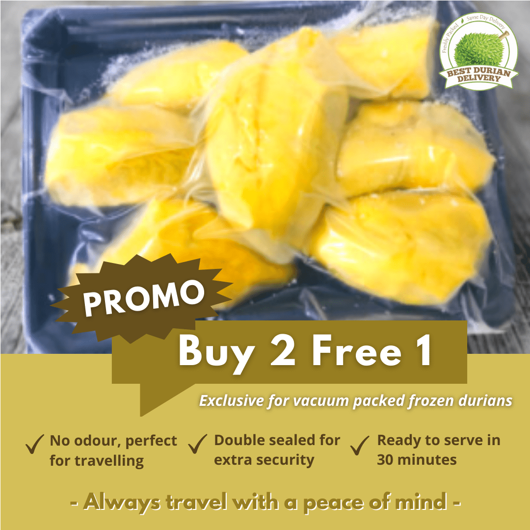 Frozen Durians (Vacuum Sealed) Online in Singapore Durian Delivery
