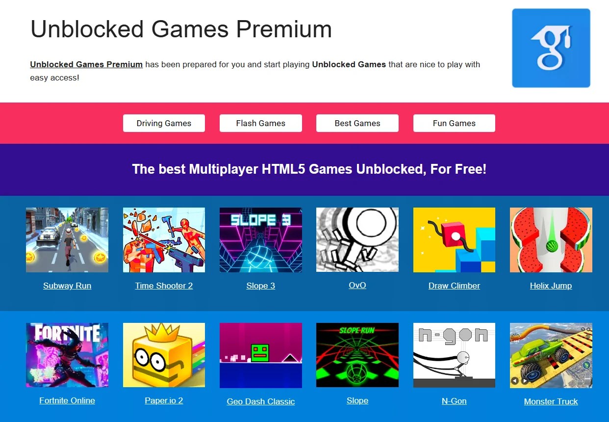 Top 10 Unblocked Games Premium 2023 Durofy Business, Technology