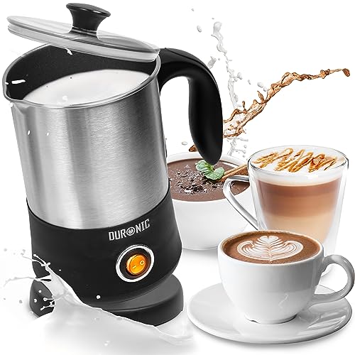 Duronic Milk Frother Electric MF500 Coffee Milk Frothers Steamer, Auto