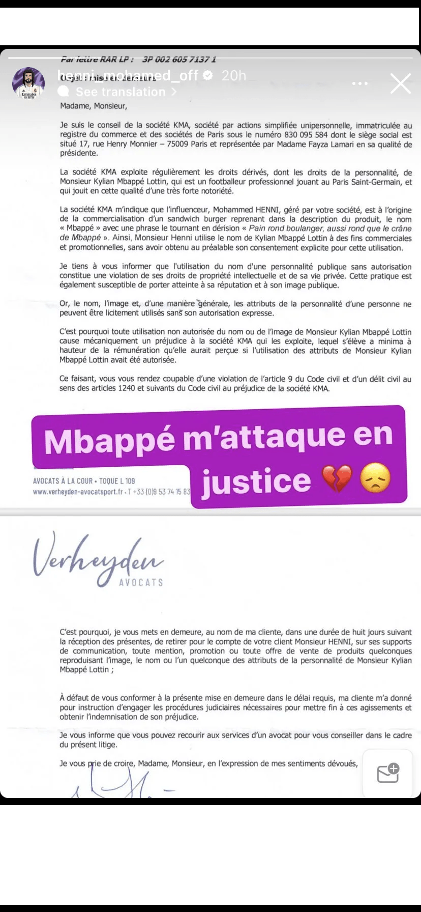 Kylian Mbappe sues kebab shop over use of his name JOE.co.uk