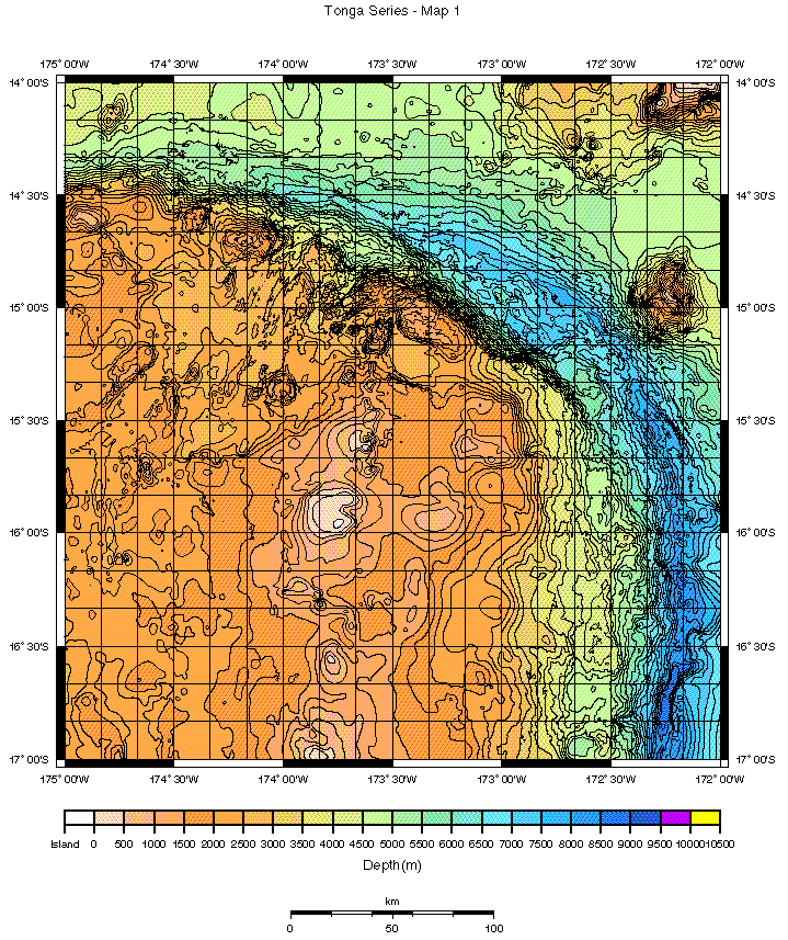 Bathymetry of the Tonga Trench and Forearc A Map Series