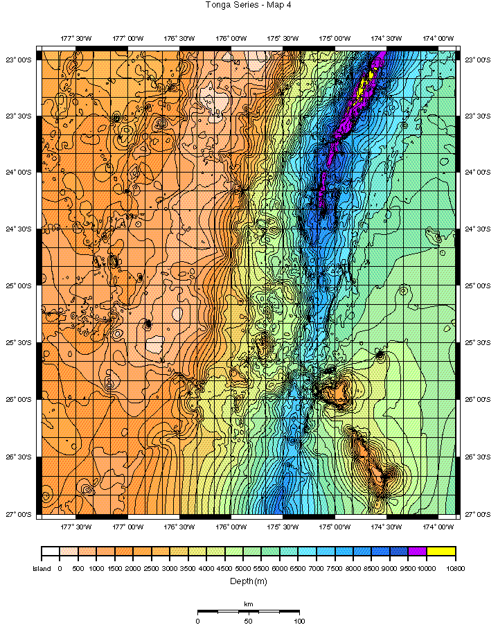 Tonga Trench Map