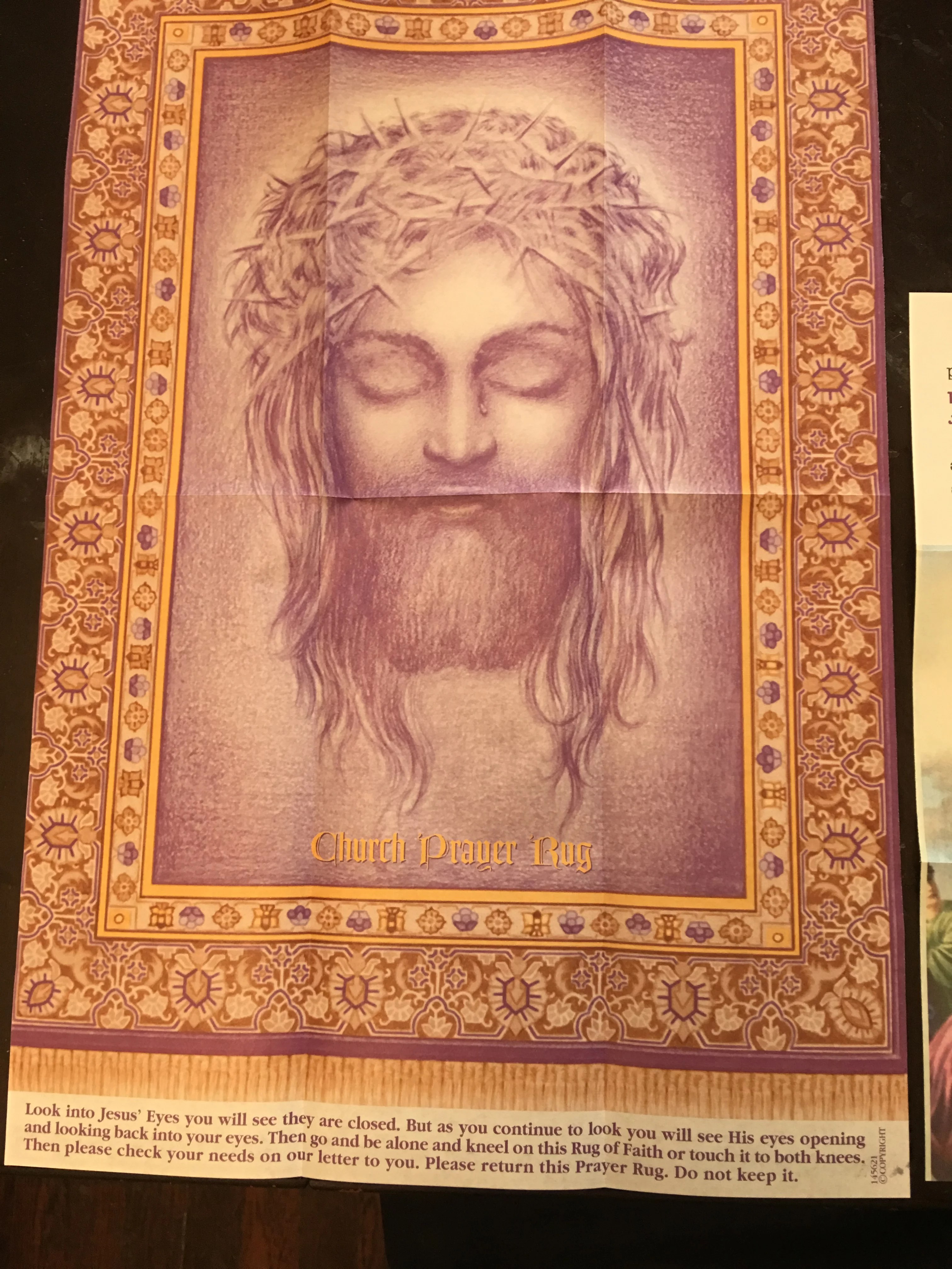 Saint Matthews Churches Prayer Rug Front Dust Off The Bible
