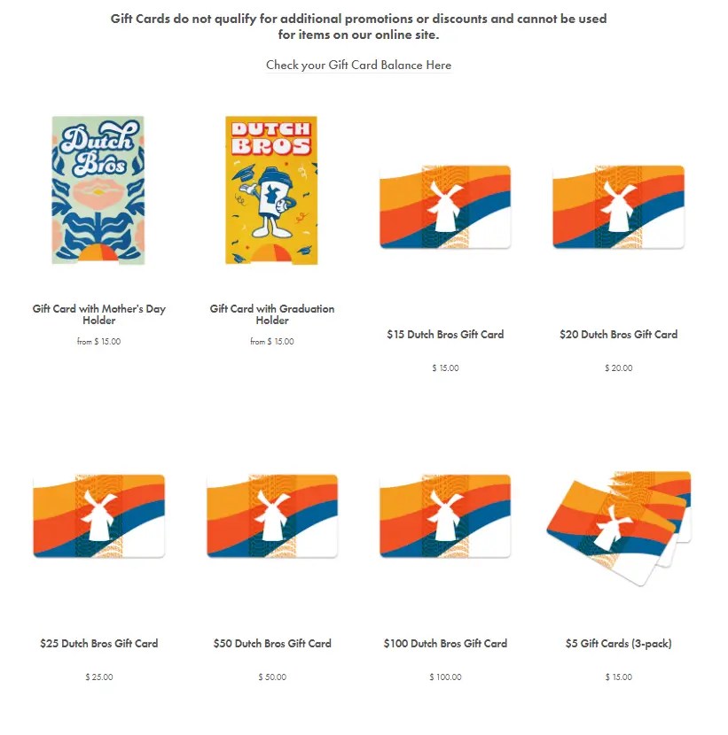 Dutch Bros Gift Card 2024 (September)