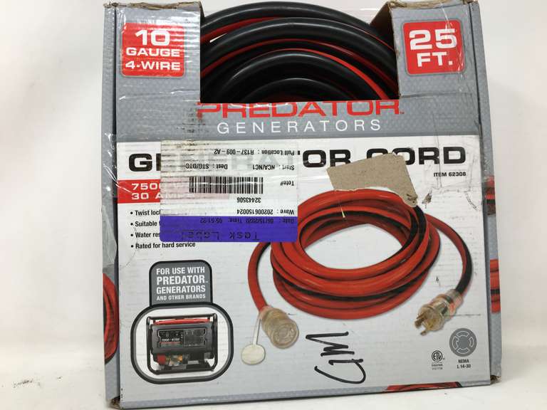 Predator Generator 25 ft. x 10 Gauge Generator Duty Twist Lock