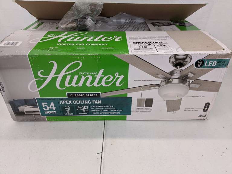 Hunter Apex Ceiling Fan - 54 Inches, Large Room - Dutch Goat