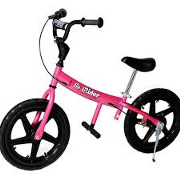 Glide Bikes Pink Go Glider 16" with Air Tires With Pedal System, For Kids 510 Years Old Dutch