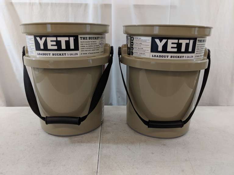 Lot of 2 Yeti Loadout Buckets 5 Gallon Dutch Goat