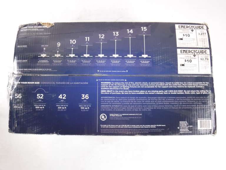 Harbor Breeze Echolake 52in White LED Indoor/Outdoor Ceiling Fan with