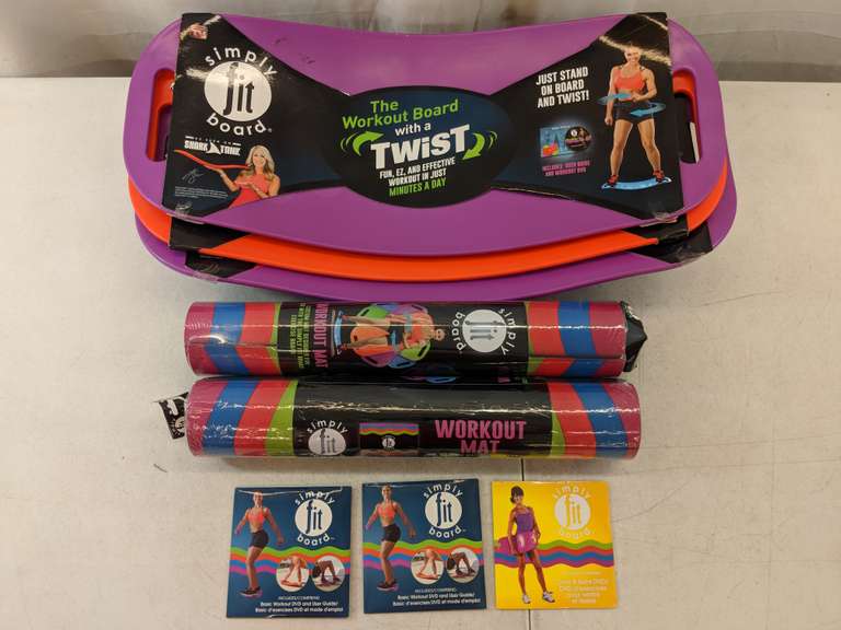 Assortment of 5 Simply Fit Board Workout Products Includes 3 DVD's Assortment of 5 Simply Fit Board Workout Products Includes 3 DVD's