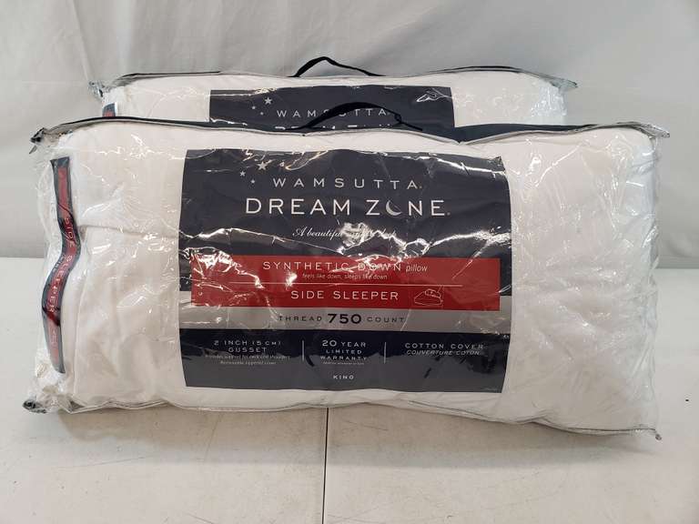 Lot of 2 Wamsutta Dream Zone Down Alternative King Size Side Sleeper