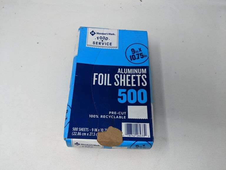 Member's Mark Food Service Aluminum Foil Sheets 500 Pre Cut 100 Recyclable 9x10.75 Dutch Goat