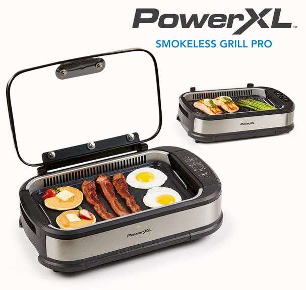 PowerXL Smokeless Grill Plus with Tempered Glass Lid and Turbo Speed