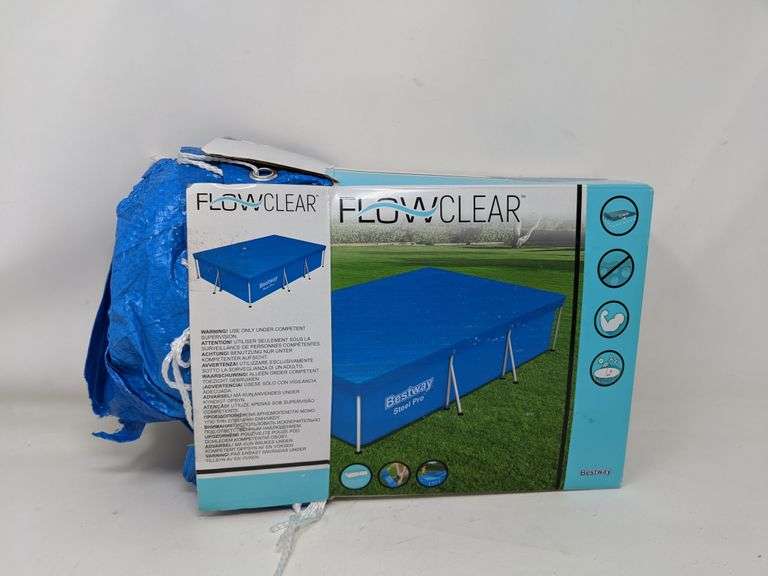 Bestway 118 x 79" Above Ground Swimming Pool Tarp Cover for Steel Pro Pool Dutch Goat