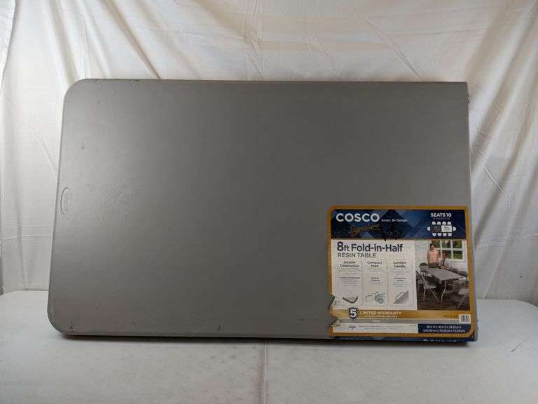 Cosco Signature 8 Foot FoldINHalf Resin Table Measurements 96" x 30