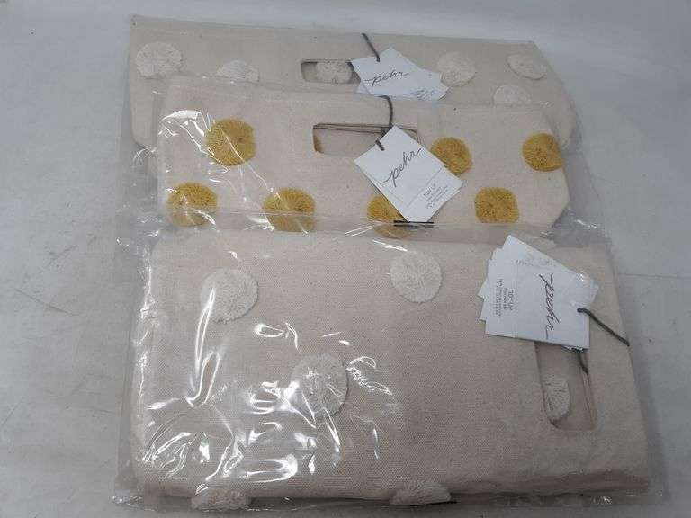 Assortment of 3 Pehr Pom Bins Sizes in Pictures Dutch Goat