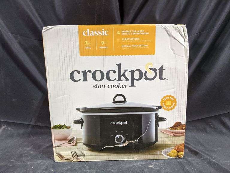 CrockPot 7Quart Manual Slow Cooker, Black Dutch Goat