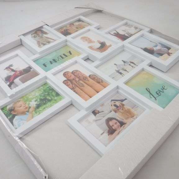 White Wall Collage Frame with 12 4x6inch Openings Dutch Goat