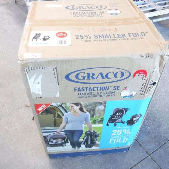 Graco Fast Action Fold SE Travel System with SnugRide Infant Car Seat