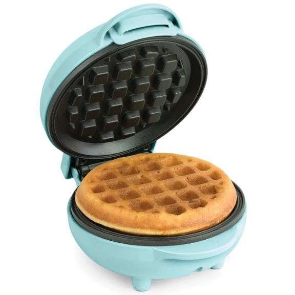 Nostalgia My Mini Personal Electric Waffle Maker Aqua Dutch Goat